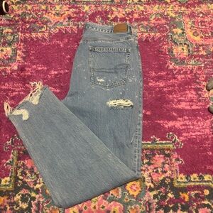 American Eagle Distressed Mom Jeans